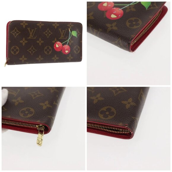 LOUIS VUITTON Monogram Cherry Porte Monnaie Zip Long Wallet M95006 Auth 146243 - Picture 14 of 16